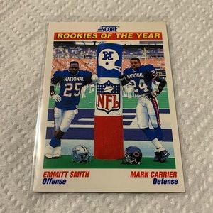 Emmitt Smith & Mark Carrier ‘91 Score Card